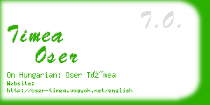 timea oser business card